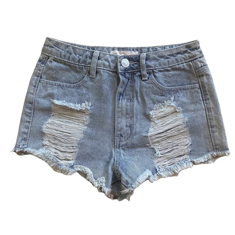 Almost Famous Premium Distressed High Rise Shorts Sz 5 / 26